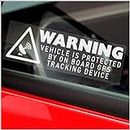 Warnhinweis-Aufkleber, mit englischer Aufschrift "On Board GPS Tracking Device", für Auto/Lieferwagen/Boot/Fahrrad, Hinweisschild für Sicherheit, Schutz, Alarm, 5 Stück 75mm x 25mm