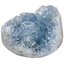 mookaitedecor Natural Celestite Healing Crystal Cluster Specimen Rock Mineral, Reiki Energy Gemstone Small Raw Rough Blue Crystal Gift with Box Meditation Blue Room Decor(75-150g), Length 40-65mm