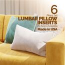 Paquete de 6 insertos de almohada lumbar formas almohadas decorativas para el hogar hechas en EE. UU.