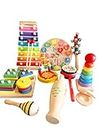 KERRT Baby Musical Instruments Music Wooden Toys Kids Early Education Percussion Sensory Toys 1 Years olds for Toddlers Babies Gift