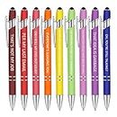 Eersida Snarky Office Pens Funny Insulting Pens Arcastic Negative Quotes Ballpoint Pens Macaron Touch Stylus Pens for Office, Black Ink(10 Pcs)