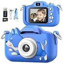 Mgaolo Kids Camera Toys for 3-12 Years Old Boys Girls Children,Portable Child Digital Video Camera with Silicone Cover, Christmas Birthday Gifts for Toddler Age 3 4 5 6 7 8 9 (Blue)