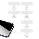 SAVITA 6pcs Phone Tether Tab, Transparent Crossbody Phone Strap Tether Tab Heavy Duty Multifuctional Phone Lanyard Patch Pad for Iphone Most Smartphones, Without Adhesive