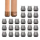 24PCS Silicone Chair Leg Protectors, Transparent Chair Feet Cover for Hardwood Floors Table feet Covers, Move Furniture Quietly and Protect Your Floors from Scratches