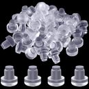 Glass Top Table Bumpers with Stem Clear Rubber Grippers Soft Clear anti Slip Pad
