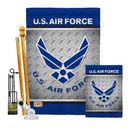 Breeze Decor US Navy 2-Sided Polyester 40 x 28 in. Flag set in Gray/Blue | 40 H x 28 W x 1 D in | Wayfair BD-MI-FK-108421-IP-BO-D-US20-AF