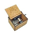 Zesta Wooden Hand Cranked Collectable Engraved Music Box (Castle in The Sky)