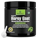 GREENDORSE Organic Horny Goat Weed Extract Powder |With 10% Active Icariins| 3 Months Supply | Supports Strength, Stamina, Performance & Energy, Vegan Friendly-50g