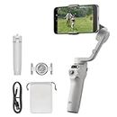 DJI Osmo Mobile 6, 3-Axis Phone Gimbal, Object Tracking, Built-in Extension Rod, Portable and Foldable, Android and iPhone Gimbal, Vlogging Stabilizer, YouTube TikTok Video, Platinum Gray