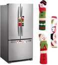 3 Pieces Set Christmas Snowman Refrigerator Door Handle Covers Appliance