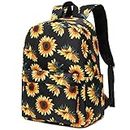 Sunflower School Backpack for Teens Girls, Womens College Bookbags Kids School Bags Laptop Backpacks