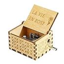 Zesta Wooden La Vie En Rose Music Box/Vintage Hand Crank Musical Gifts For Men Birthday Special/Birthday Gift For Girls/Wooden Musical Box Gift For Wife, Child