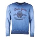 Sweater TOP GUN "Smoking Monkey TG20191034" Gr. 48 (S), blau (blue) Herren Sweatshirts