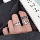 Disney Mickey Mouse Ring Silber Farbe Stil Cartoon cute Retro Mode Stil Eröffnungs ringe Student