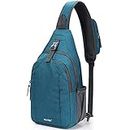 G4Free Sling Bag RFID Blocking Sling Backpack Crossbody Bag Daypack for Hiking Travel(Navy Blue)