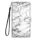Dkandy for Samsung Galaxy S21 Ultra 5G Printed PU Leather Magnetic Wallet Case Flip Cover for Samsung Galaxy S21 Ultra 5G (Black & White Marble)