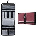FATMUG Travel Organizer Bag For Small Electronic and Accessories -Gadgets Kit Case Pouch - Maroon