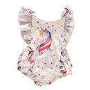 Hopscotch Baby Girls Polyester Spandex Unicorn Printed Sleeveless Onesies in Multi Color For Ages 12-24 Months (JIG-2634334)