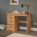 Corona Dressing Table Desk 4 Drawer Dresser Solid Pine by Mercers Furniture®