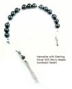 Tasbih worry beads komboloi Hematite 8mm and sterling silver everything else