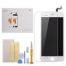 iPhone 6 Screen White LCD Display Touch Screen Digitizer Frame Assembly Full Set with Free Tools and DRT Professional Glass Screen Protector for iPhone 6 (4.7 inches) (６White)
