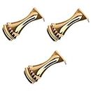 SAFIGLE 3pcs 6 String Guitar Brake Extension for Car Pedal Gold Tailpiece Bowl Noodles Keychain Zinc Alloy Tailpiece Xylophone for Kids Bumper for Crib Trumpet Stand Galvanized Accessories