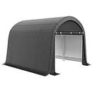 Outsunny 10' x 10' Garden Storage Tent, Heavy Duty Outdoor Shed, Waterproof Portable Shed Storage Shelter with Galvanized Steel Frame for Bike, Motorcycle, Garden Tools, Grey