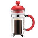 Coffee Press Kitchen Appliances Glass Hand Punch Coffee Maker Household Small Portable Filter Teapot Coffee Appliance for Home Coffee Maker (Color : Red Size : 350ml)