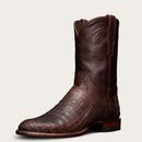 Tecovas Men's The Cole Roper Boots, Round Toe, 10" Shaft, Mahogany, Caiman, 1.125" Heel, 13 D