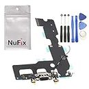 NuFix Replacement for iPhone 7 Plus 5.5" Charging Port Flex Connector Board Module PCB Part Dock Connector USB Cable for iPhone 7 Plus 5.5" A1661 A1784 A1785 A1786 Black