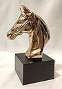Akriti Brass: Metal Horse Head(L*B*H - 18 * 7.3 * 20 CM) Vastu/Feng Shui Horse Statue for Victory, Fame Success Positive Energy/Animal Figure/Showpiece/Home Decor & Gifting/Made in India