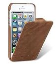 Melkco - Leather Case for Apple iPhone 5/5S - Craft Limited Edition Prime Dotta (Brown Wax) - APIPO5LCJCM3OBNWX