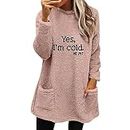 MOLayys Where is My Order from Amazon,Hoodie Pocket Women Womens Winter Coat Loose Wool Jacket Long Sleeved Jumper With Pockets Zip Light (b-Red, XXXL)