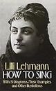 Lilli lehmann: how to sing livre sur la musique (Dover Books on Music: Voice)