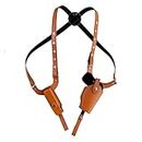 MiOYOOW Shoulder Holster, Tactical Gun 1911 Holster Leather Concealed Pistol Shoulder Holster with Double Magazine for 92 96 45.43