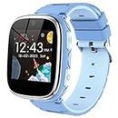 Kids Smart Watch Girls Boys - Smart Watch for Kids Game Smart Watch Gifts for 4-12 Years Old with 26 Games Camera Alarm Video Music Player Pedometer Flashlight Birthday Gift for Boys Girls (Blue)