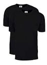 Shaka Wear Men's T Shirt – 2 Pack 7 oz Max Heavyweight Cotton Short Sleeve Crewneck Tee Top Tshirts Regular Big Size MHS02 Black S 2pk