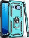 LUMARKE Galaxy S8 Case,(NOT for Big S8+ Plus),Military Grade 16ft. Drop Tested Cover with Magnetic Ring Kickstand Compatible with Car Mount Holder,Protective Phone Case for Samsung Galaxy S8 Teal