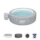 Coleman SaluSpa Sicily AirJet 7 Person Inflatable Hot Tub Round Portable Outdoor Spa with 180 Soothing AirJets and Insulated Cover, Gray