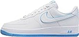 Nike Unisex Adult Air Force 1 '07' Low-Top, White/University Blue-white, 14