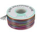 PCB Solder PVC Coated Tin, MUZIEBA Plated Copper Wire Wire-Wrapping 30AWG 105 Celsius Cable Roll 265M (8 Color)