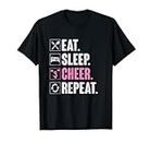 Eat Sleep Cheer Repeat Funny Vintage Cheerleading Gift T-Shirt