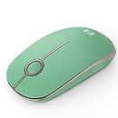 seenda Kabellose Maus, 2.4 G Silent Mouse mit USB-Empfänger, 18 Monate Akkulaufzeit, 1600 DPI Präzisions-tragbare Wireless Mouse für Windows/Mac/Linux mit USB-Anschlüssen (Retro-Grün)