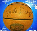 Clyde Drexler Signed Official Classic NBA Basketball PSA/DNA HOF Rockets