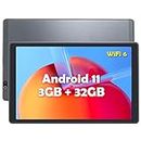 CWOWDEFU Tablet 10 Zoll Android 11 Tablet 3GB RAM 32GB ROM, 6000-mAh-Akku, HD-Touchscreen Tablets WiFi 6 Kinder Tablet grau