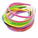APOEM Plastic Hair Band with Teeth Hair DIY Tool Accessories for Girls and Women Travel (Pack of 12) (Multi Colour)
