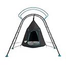 TP TP848 Monkey Bar Climber and UFO Hanging Fort Den, Jungle Gym, Active Outdoor Fun, Ages 3-8, Black