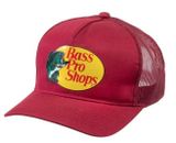 Bass Pro Shops Mesh Trucker Cap - Cardinal - Printed Logo - Guaranteed Genuine