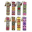 Ambiyaa Handmade Mandala Bookmarks Set of 8 Bookmarks with Tassel