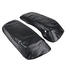 YDLMT 1 Pair PU Leather Black Saddlebag Speaker Lid Bra Protective Covers for Harley Touring Road King Electra Street Glide 2014-UP